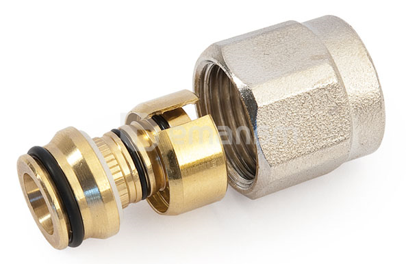 ნიკელირებული ქანჩი, რგოლი და ჩანართი მრავალშრიანი მილისთვის General Fittings 550080N041620A 1/2"x16