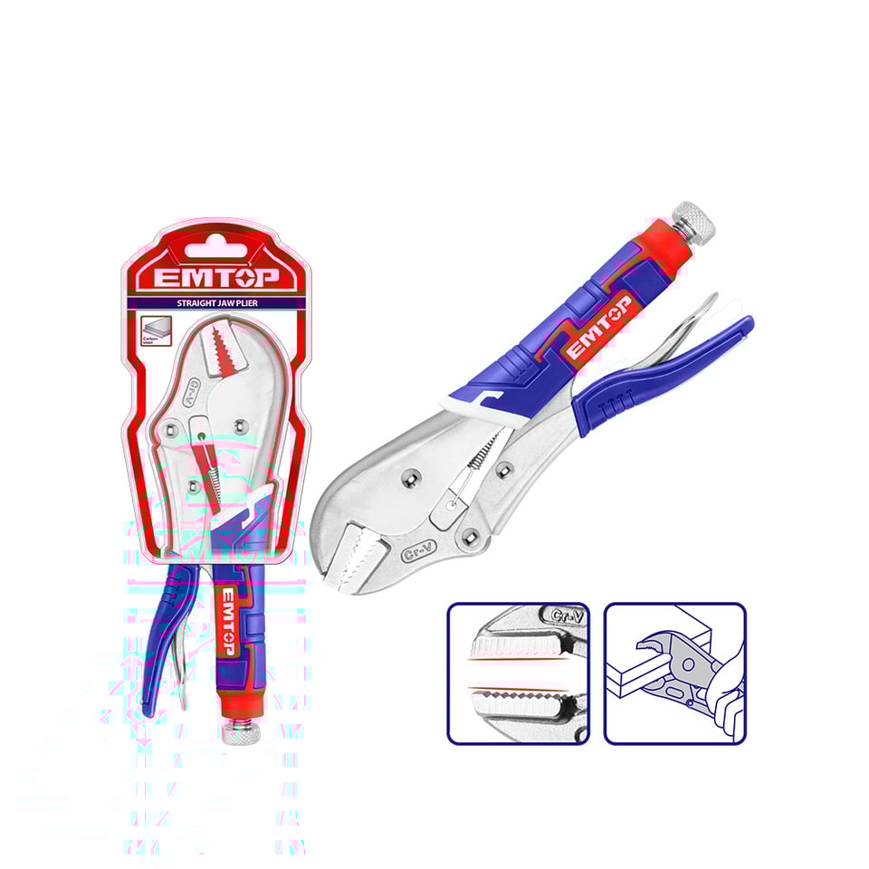 ბრტყელტუჩა ჩამკეტი სწორი 10" ELPRSJ1002 EMTOP