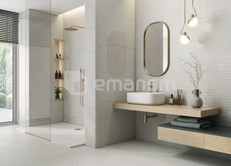 კაფელი Emotion Ceramics PB SUBLIME BLANCO BRI R PRI 30X90სმ