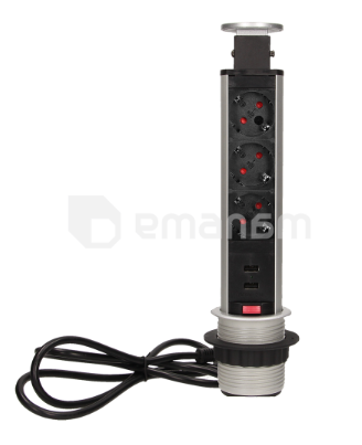 დამაგრძელებელი სამაგიდო ORNO 3х1,8მ USB Schuko 1349