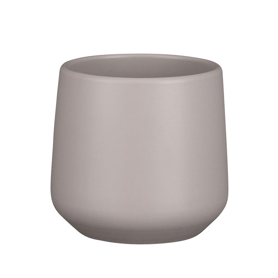 ქოთანი კერამიკული Amber pot round taupe matt - h15,5xd17cm