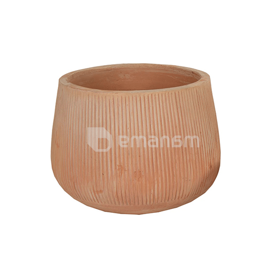 კერამიკული ქოთანი Mega Collections Whitewash Vert. Rib Cauldron D40H32