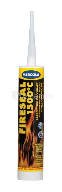 სილიკონი-ჰერმეტიკი Evochem Fireseal 1500°C 310 მლ შავი