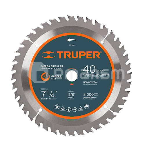 საჭრელი დისკი ხისთვის Truper ST-740 184 მმ