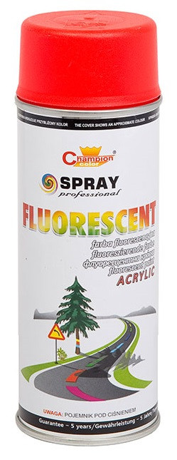 ფლუორესცენტული სპრეი საღებავი Champion fluorescent CH 0007 400 მლ წითელი