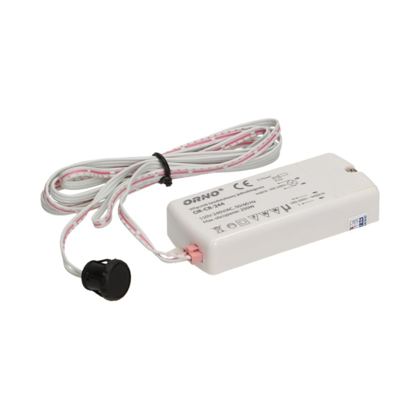 დეტექტორი ORNO 200W IP20 ამომრთველი უკონტაქტო