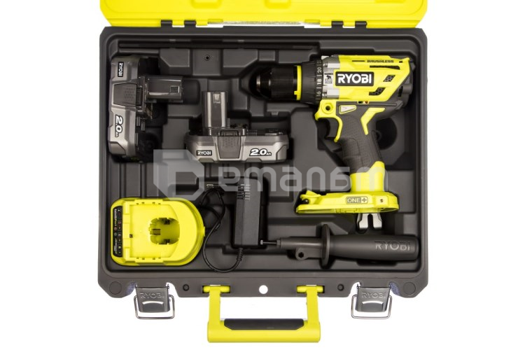 აკუმულატორის უნახშირო დარტყმითი დრელი-სჭვალსახრახნი Ryobi R18PD7-220B 18V