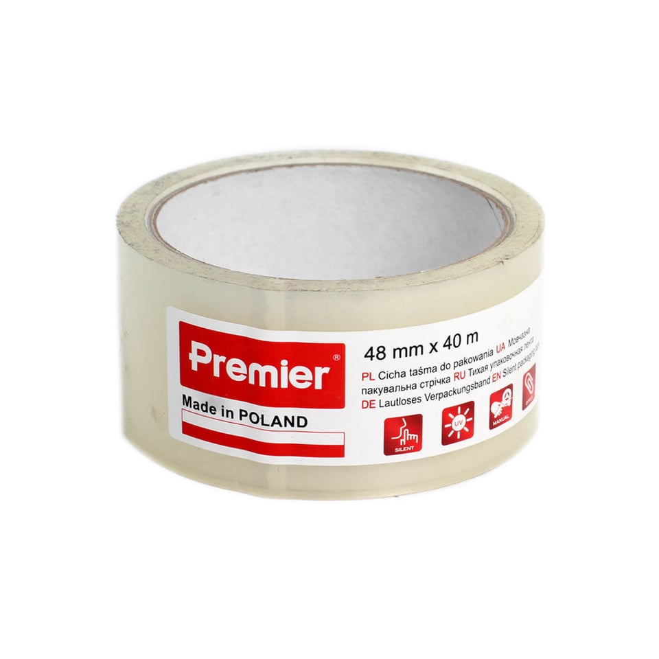 შესაფუთი წებოვანი ლენტი 48მმX40მ PREMIER TPCE-022T/W