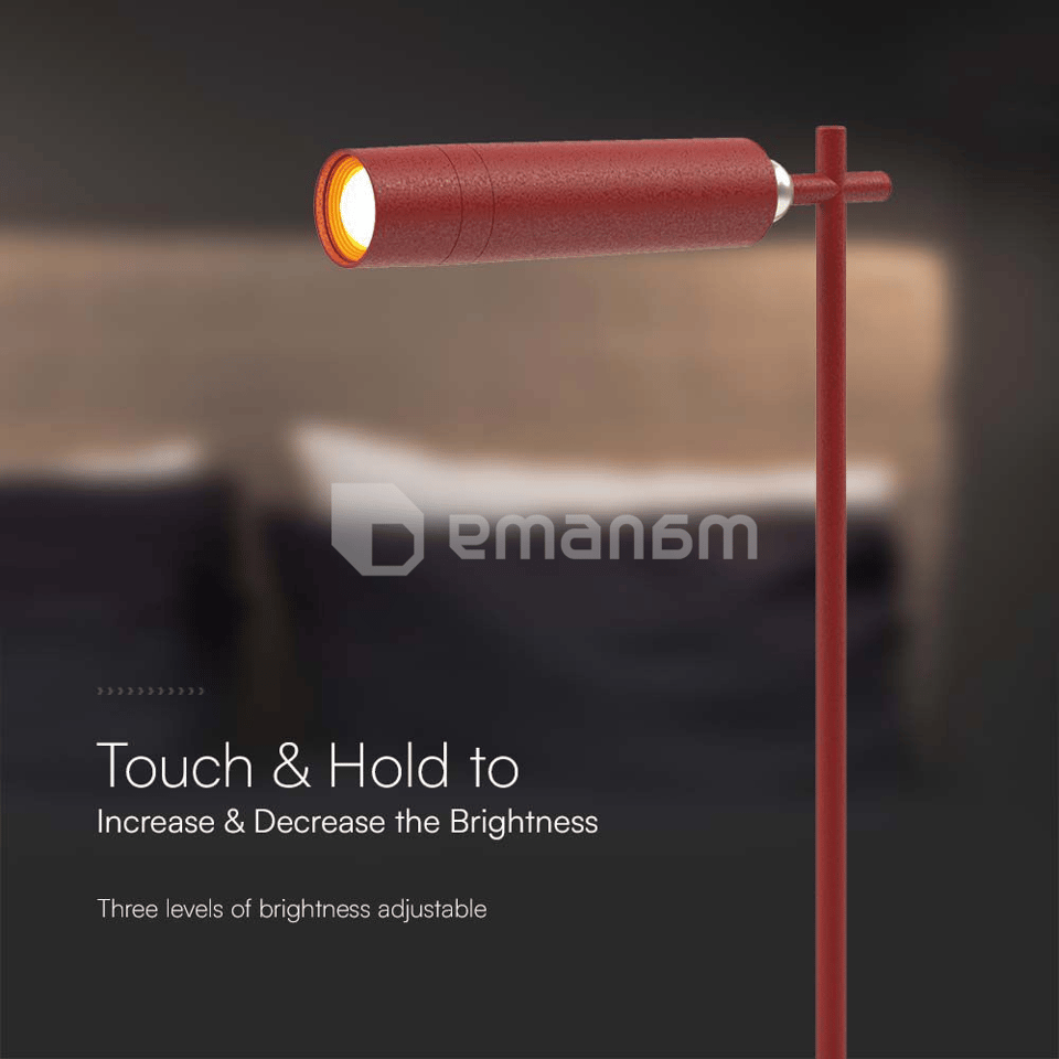 მაგიდის მაგნიტური სანათი V-TAC 3W წითელი ფერი 4000K 300Lm 23043