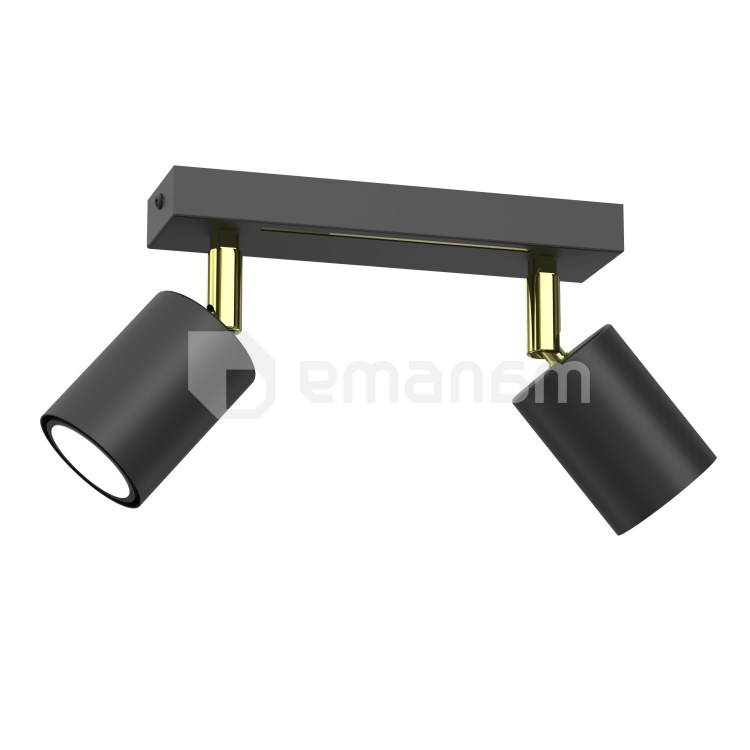 სპოტი Luminex Striper 2 GU10 ლითონი შავი ოქროსფერი 4514