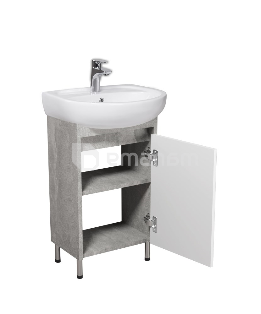 აბაზანის ტუმბო ხელსაბნით Nice Loft 50 grey/white Solo 50 სმ