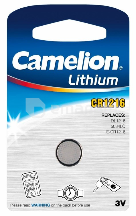 ელემენტი Camelion Lithium CR1216 3V 1 ც