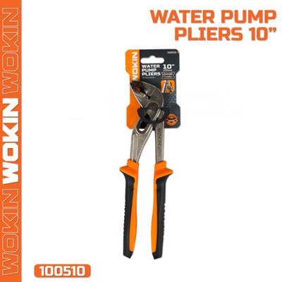 ბრტყელტუჩა Wokin 100510, 250mm WATER PUMP PLIERS, Black/Orange