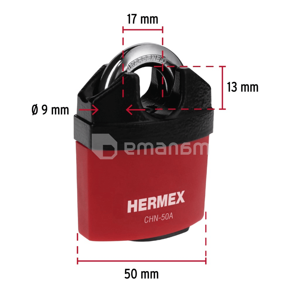 დასაკიდი ბოქლომი ყველა ამინდისთვის Hermex 43340 CHN-50A