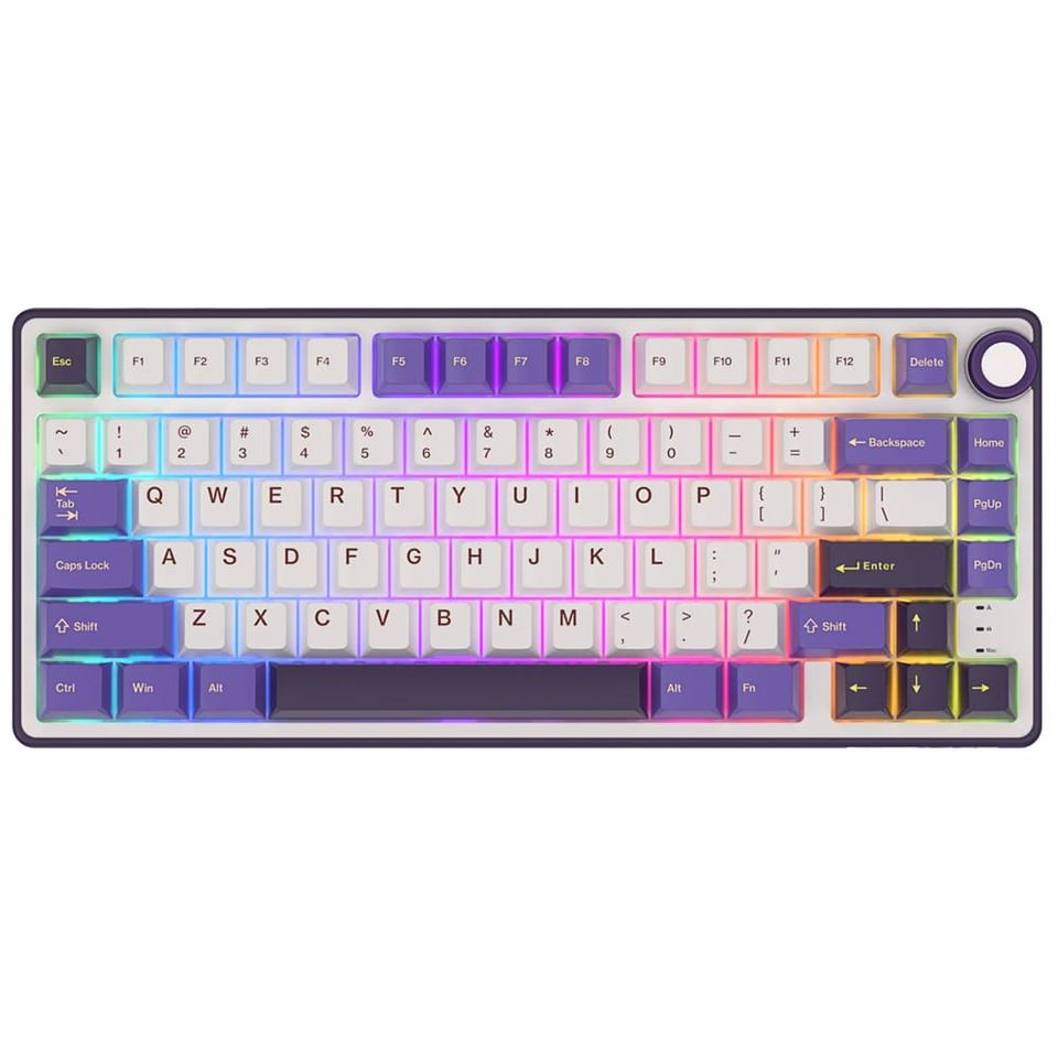კლავიატურა Royal Kludge RK R75 RGB Mechanical Keyboard, Brown switch, Hot Swappable, Hot Swappable, Type-C wired, Blackberry