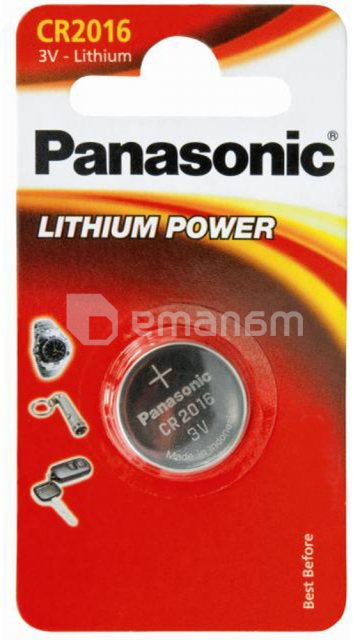 ლითიუმის ელემენტი Panasonic CR2016