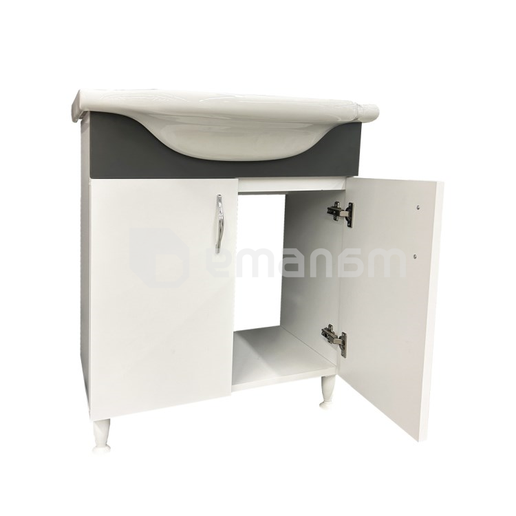 დასადგამი ტუმბო ხელსაბანით Denko Trend 65 White Antracite Grey