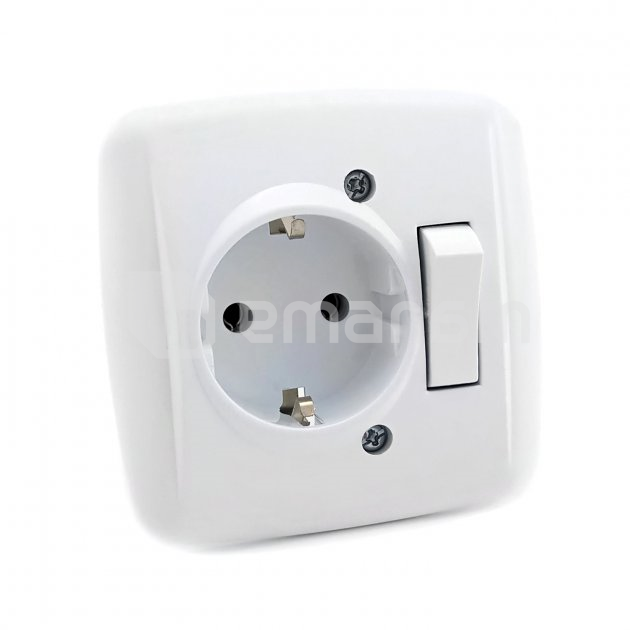 როზეტი ჩამრთველით DE-PA 81302 დამიწებით