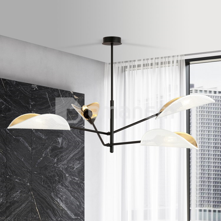 ჭაღი EMIBIG VENE 4 E14 4x MAX 40W თეთრი ოქრროსფერი