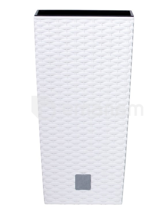 პლასტმასის ქოთანი ყვავილებისთვის Prosperplast RATO SQUARE DRTS S449 265 მმ თეთრი
