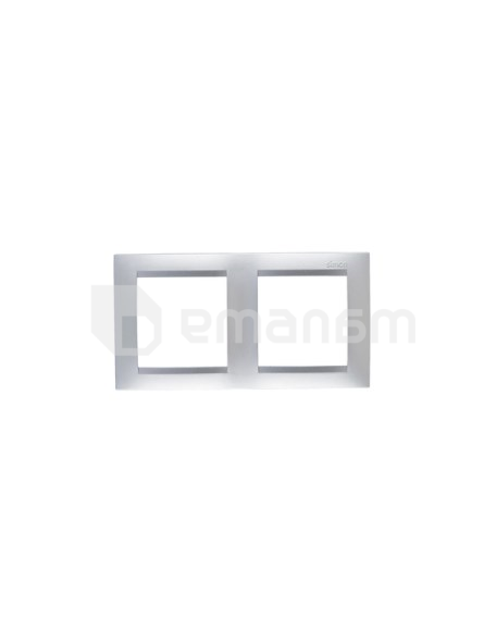 ჩარჩო Simon 15 უნივერსალური 2 განყოფილებიანი ალუმინისფერი