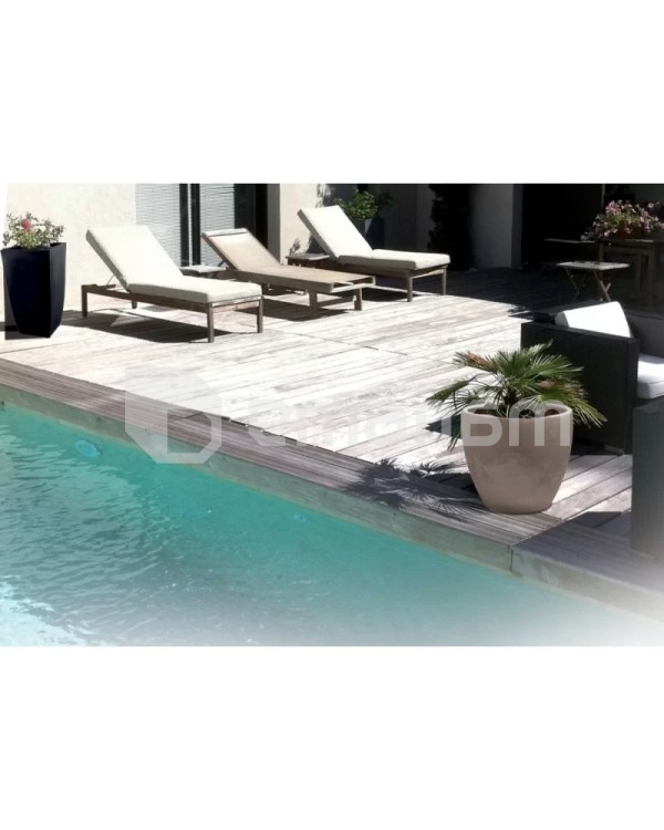 ქოთანი პლასტმასის EDA Plastiques BAC PALMEA ROND ROULETTES DIAM 70 x 55სმ 98ლ