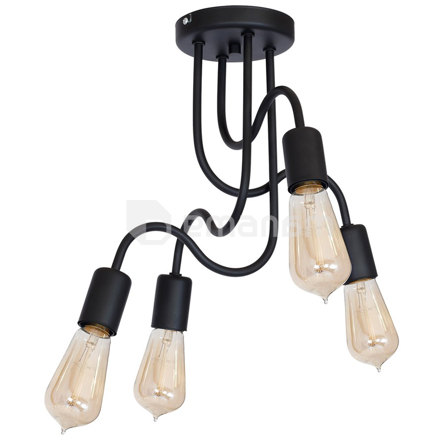 ჭაღი Luminex 8060 Dow 4 E27 15W შავი