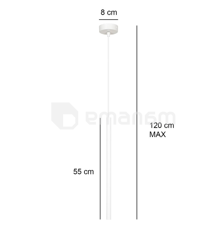 საკიდი EMIBIG Selter 1 G9 1x MAX 30W თეთრი