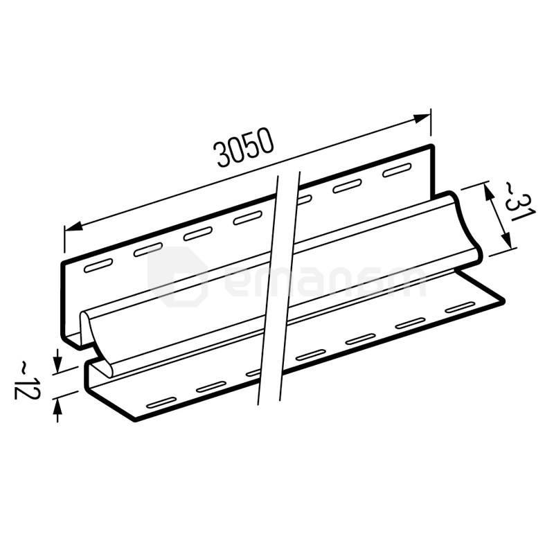 კუთხე შიდა VOX Nature SVP-13 მუხა ოქროსფერი 3.05 მ