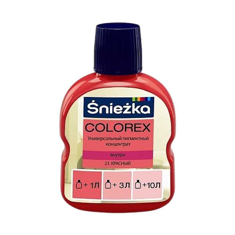 უნივერსალური პიგმენტი-კონცენტრატი Sniezka Colorex 100 მლ წითელი N23
