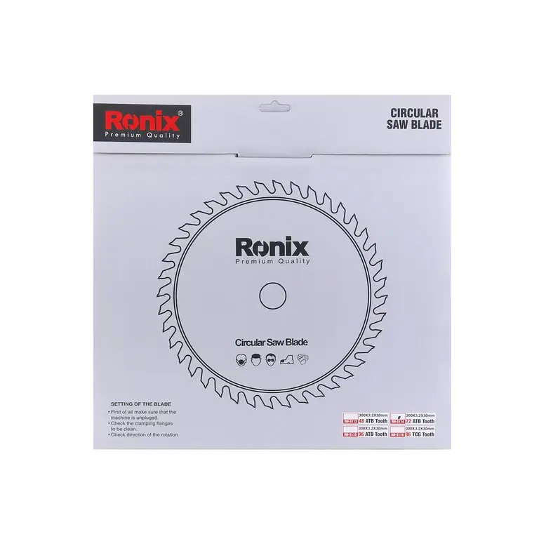 ცირკულარული ხერხის დისკი ATB 72T Ronix RH-5114, 300მმ