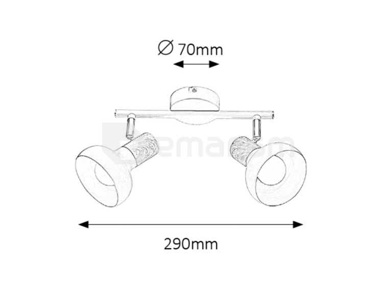 სანათი სპოტი Rabalux Holly 5944 E14 2X MAX 40W