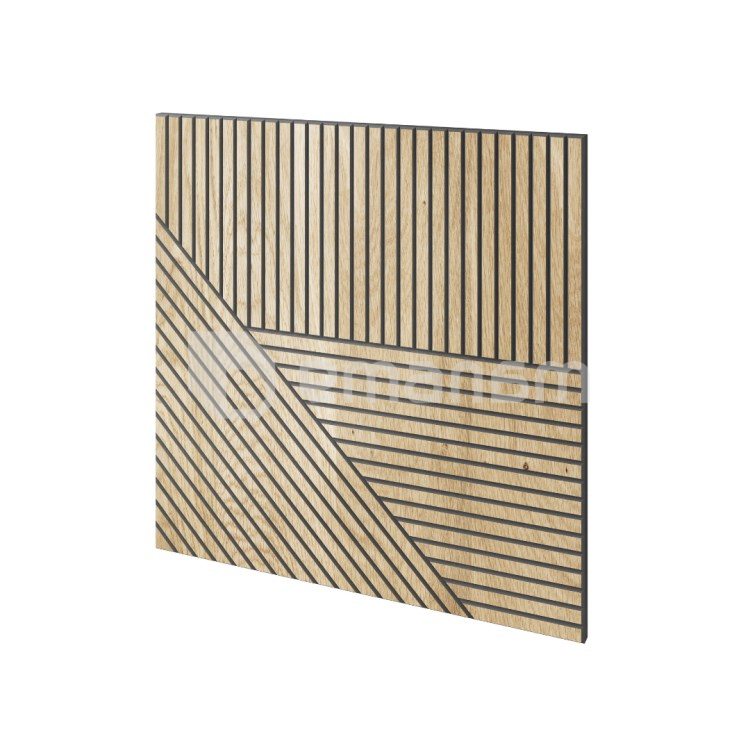 პანელი ფრეზირებული მუხის შპონისგან Lamele3D Toledo 600x600x11 მმ