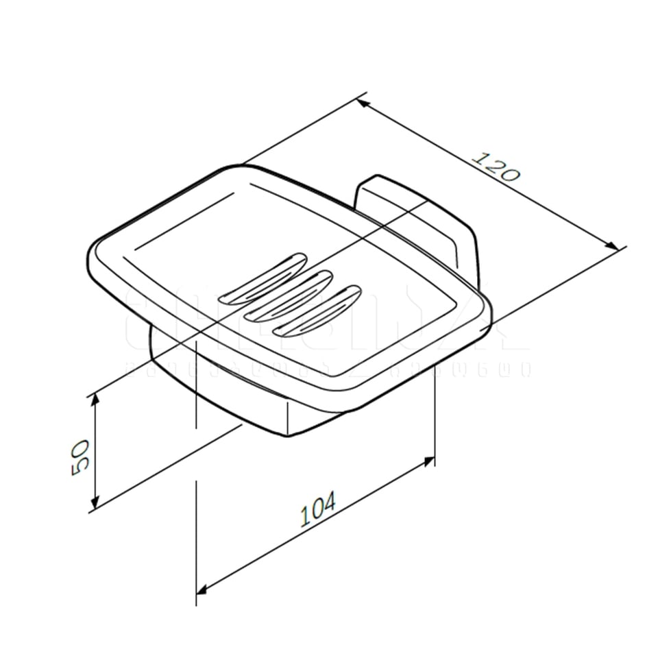 მინის სასაპნე კედლის დამჭერით A9034200 GEM