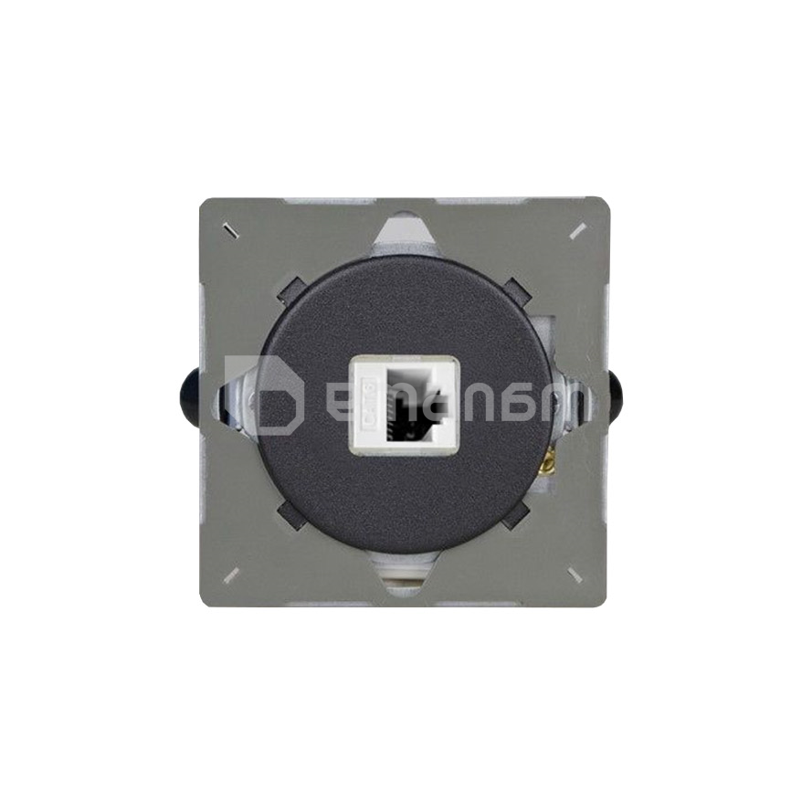 მექანიზმი როზeეტი Varilight PC RJ45 cat6 შავი მქრქალი