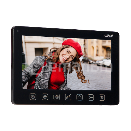 ვიდეო დომოფონი ORNO 7 NOVEO MULTI2 2 ოჯახისთვის შავი