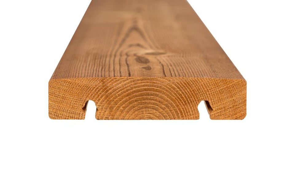 დეკის პროფილი, Thermo-pine (Pinus sylvestris) Intense decking, D45J 26*118*3000 სოსნოვსკის ფიჭვი M2: 0.354