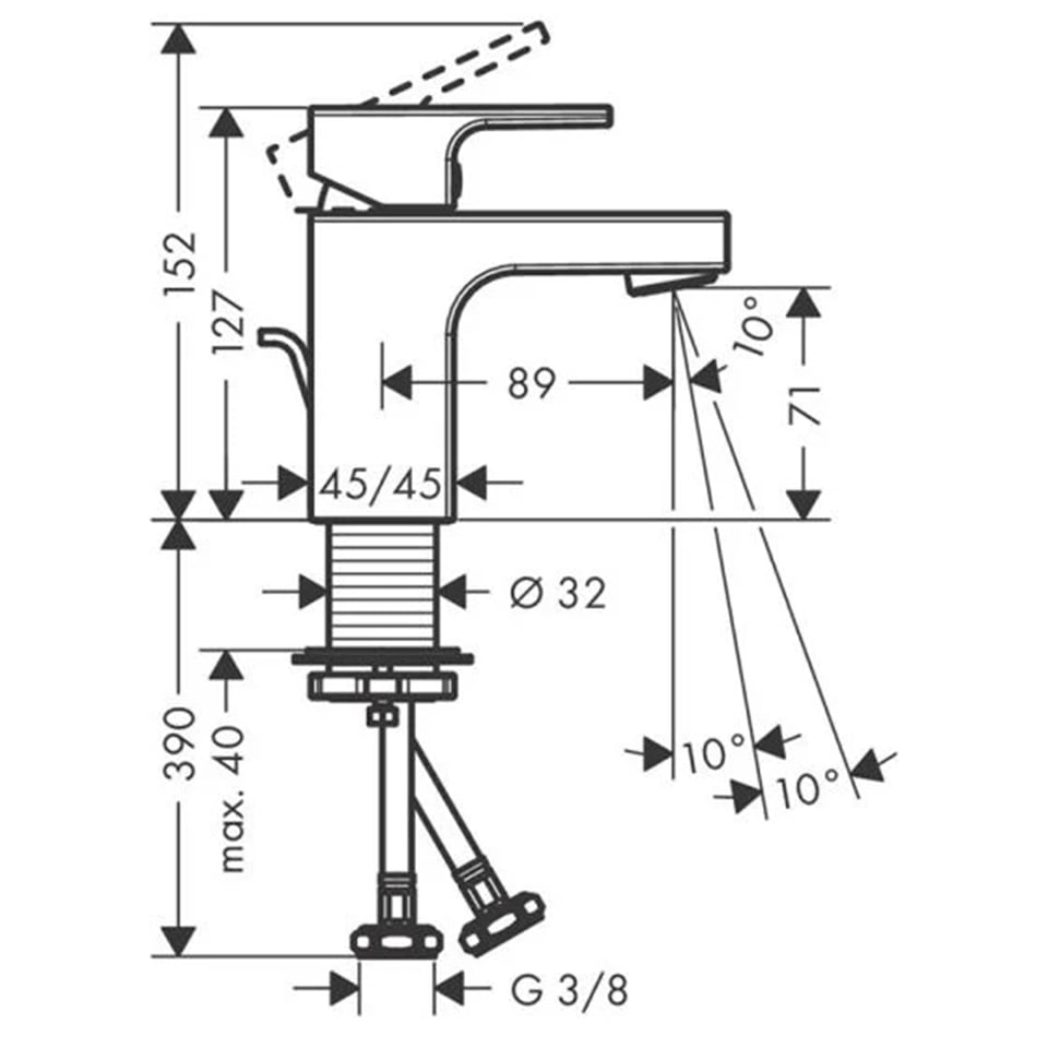 ხელსაბნის შემრევი Hansgrohe 71560000