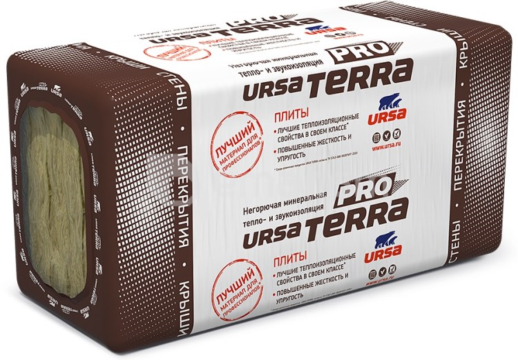 მინერალური ბამბა URSA Terra Pro 34 PN 1000-610-50 მმ 4.88 მ²