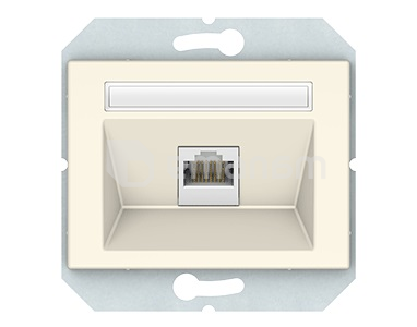 როზეტი ჩარჩოს გარეშე RJ45 Vilma KLRJ45-15e2-02 iv 1 განყოფილებიანი სპილოს ძვლის ფერი