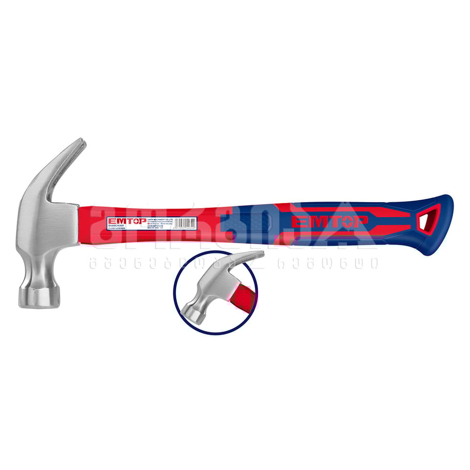 ჩაქუჩი ლურსმნის ამოსაღებით 220გრ Emtop-EHAMCH0801