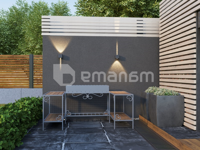 გარე სანათი LED IEK 6W 4000К IP65 ნაცრისფერი