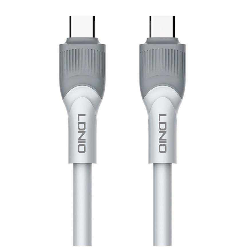 მობილურის სადენი LDNIO 100W LC602C Type-C to Type-C 2მ Fast Charger სტაფილოსფერი