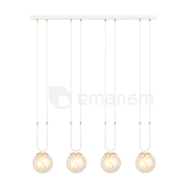 საკიდი EMIBIG GLAM 4 E14 4x MAX 40W WHITE MIODOWY