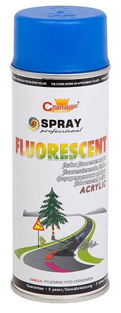ფლუორესცენტული სპრეი საღებავი Champion fluorescent CH 0005 400 მლ ლურჯი