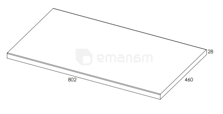 ზედაპირი ტუმბოს Elita GR28 80/46 მუხა
