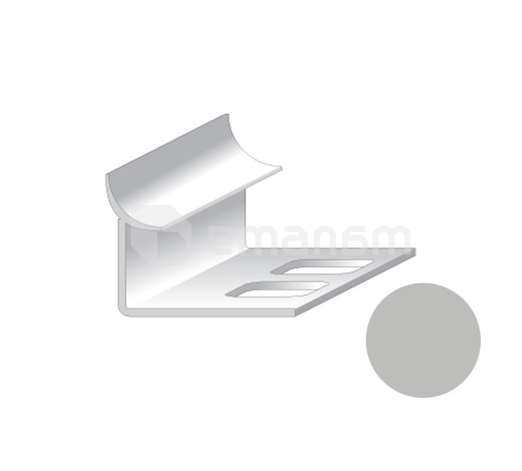 შიდა კუთხე ფილის Salag PVC 9/2500 მმ ვერცხლისფერი
