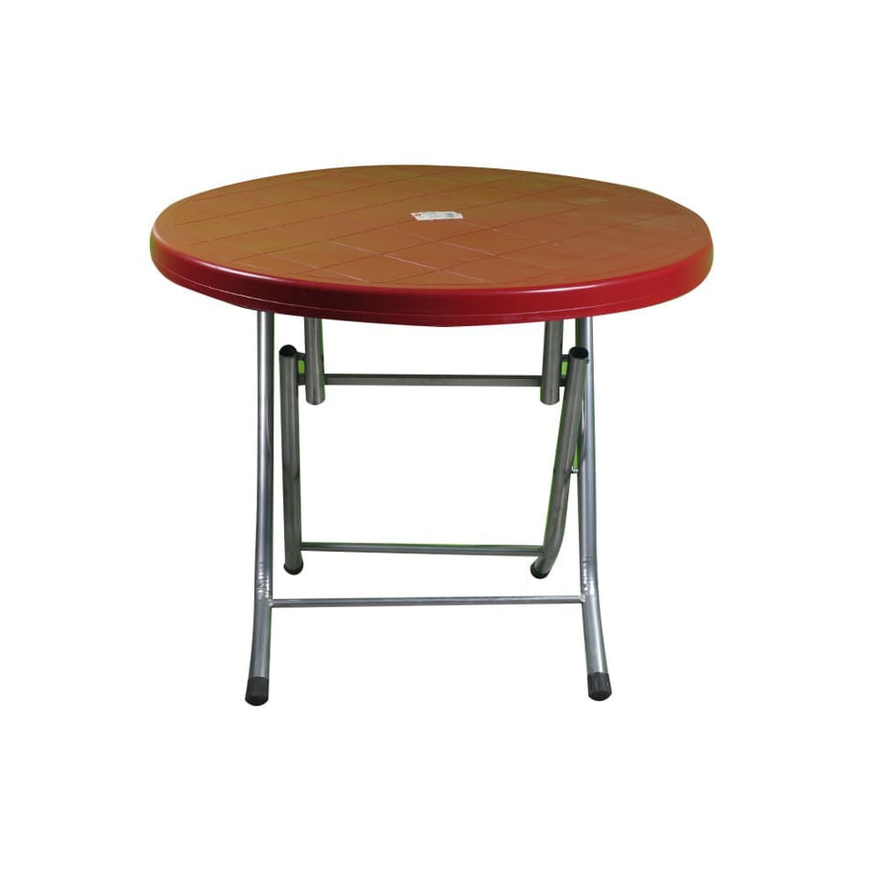 ბაღის მაგიდა წითელი 80 Q Metal leg