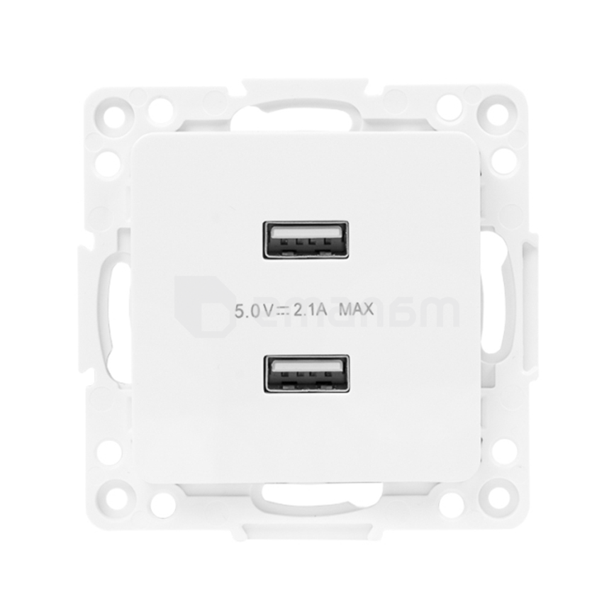 მექანიზმი როზეტი EKF Stockholm  USB 2  2.1А თეთრი