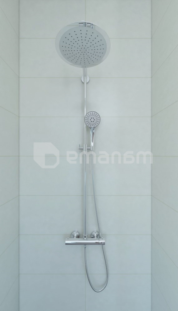 საშხაპე სიტემა Rubineta Etna Thermo-15 ქრომი თერმოსტატით 625028